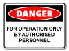 Danger For Operation Only By Authorised Personnel [ID:1906-10594]
