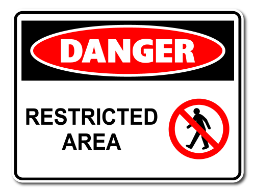 Danger Restricted Area [ID:1906-10615]
