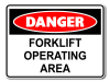 Danger Forklift Operating Area [ID:1906-10625]
