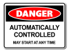 Danger Automatically Controlled May Start At Any Time [ID:1906-10626]