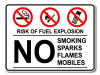 Danger Risk Of Fuel Explosion No Smoking No Sparks No Flames No Mobiles [ID:1906-10642]