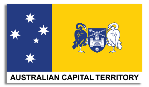Australia Capital Territory Flag with Name