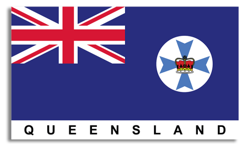 Australia Queensland Flag with Name