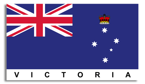 Australia Victoria Flag with Name