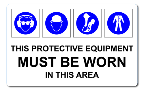 Mandatory This Protective Equipment Must Be Worn In This Area [ID:1908-10856]