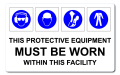 Mandatory This Protective Equipment Must Be Worn Within This Facility [ID:1908-10858]