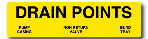 Drain Points Pump Casing Non Return Valve Bund Tray