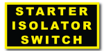 Starter Isolator Switch Yellow Black