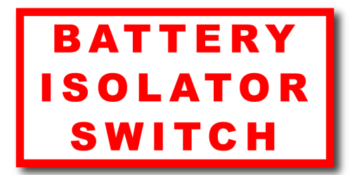 Battery Isolator Switch Red
