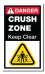 Danger Crush Zone Keep Clear