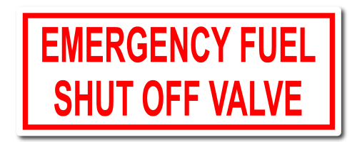 Emergency Fuel Shut Off Valve