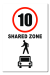 10kmh Shared Zone
