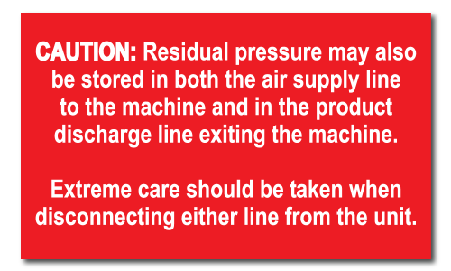 Caution Residual Pressure Take Extreme Care