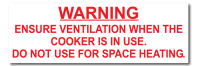 Warning Ensure Ventilation When The Cooker Is In Use