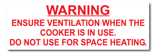 Warning Ensure Ventilation When The Cooker Is In Use