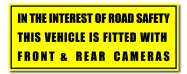 In The Interest Of Road Safety Vehicle Fitted With Front And Rear Cameras