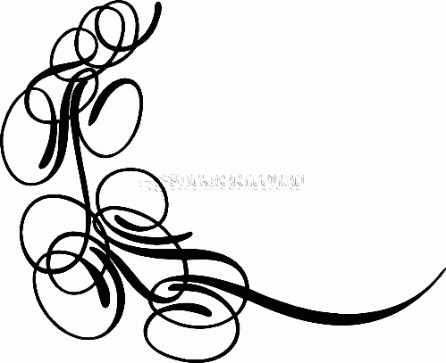 Classic Pinstripe Scroll Decal No:PS-0023