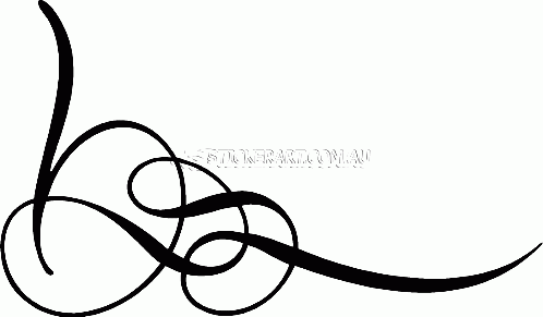 Classic Pinstripe Scroll Decal No:PS-0027