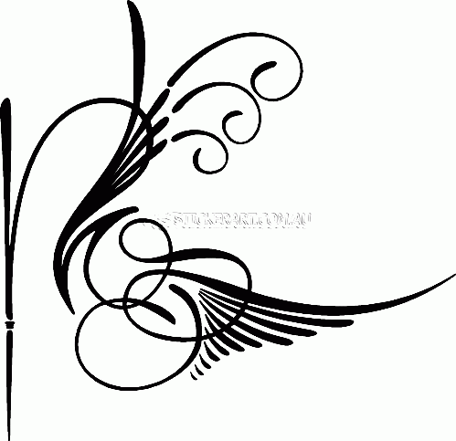 Classic Pinstripe Scroll Decal No:PS-0037
