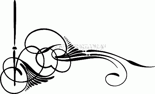 Classic Pinstripe Scroll Decal No:PS-0045