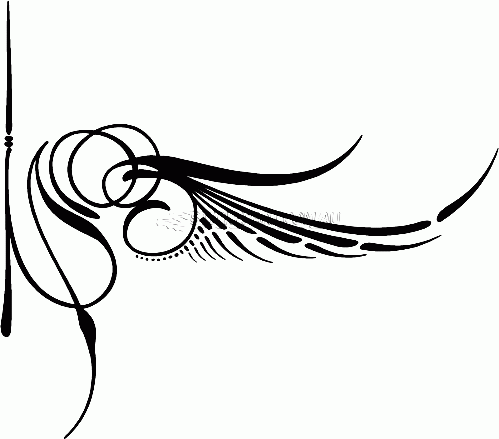Classic Pinstripe Scroll Decal No:PS-0075