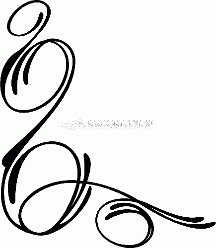 Classic Pinstripe Scroll Decal No:PS-0080