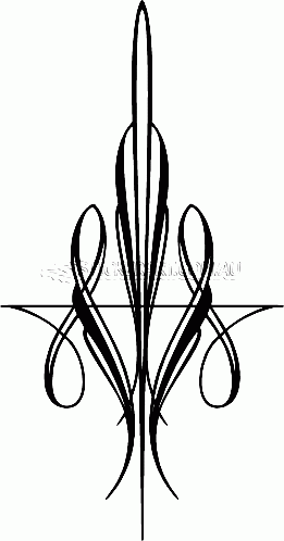 Classic Pinstripe Scroll Decal No:PS-0145