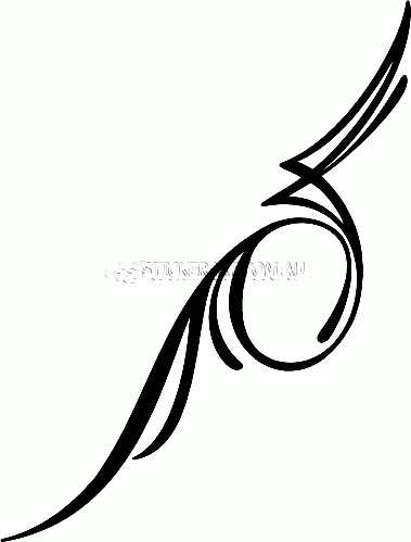 Classic Pinstripe Scroll Decal No:PS-0146