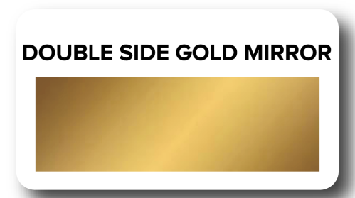 150mm  (1in) x 22.5 Metres Metres Striping Roll - Double Side Gold Mirror
