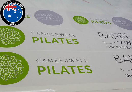 201702 custom camberwell pilates barre one printed stickers