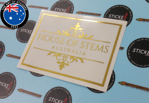 20170519 custom printed house of stems mirror clear stickers