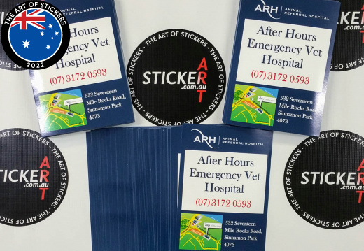 20170522 custom printed arh emergency vet business stickers