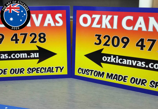 2016 11 ozki canvas signage 3mm acm print laminated slacks creek brisbane