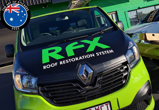 2016 06 rfx queensland roofing supplies underwood commerical van signage front bonnet wrap