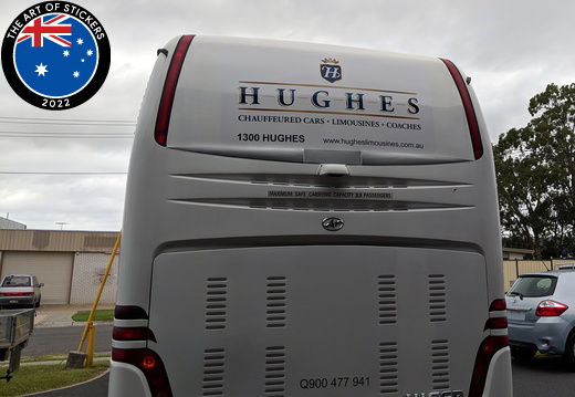Hughes Limousines Bus Sticker 