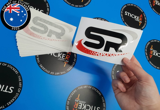 Custom Printed Contour Cut Sven Racing SR  Logo Stickers Decals