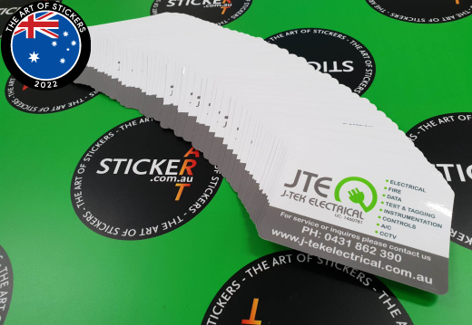 Custom Printed J-Tek Electrical Business Service Stickers