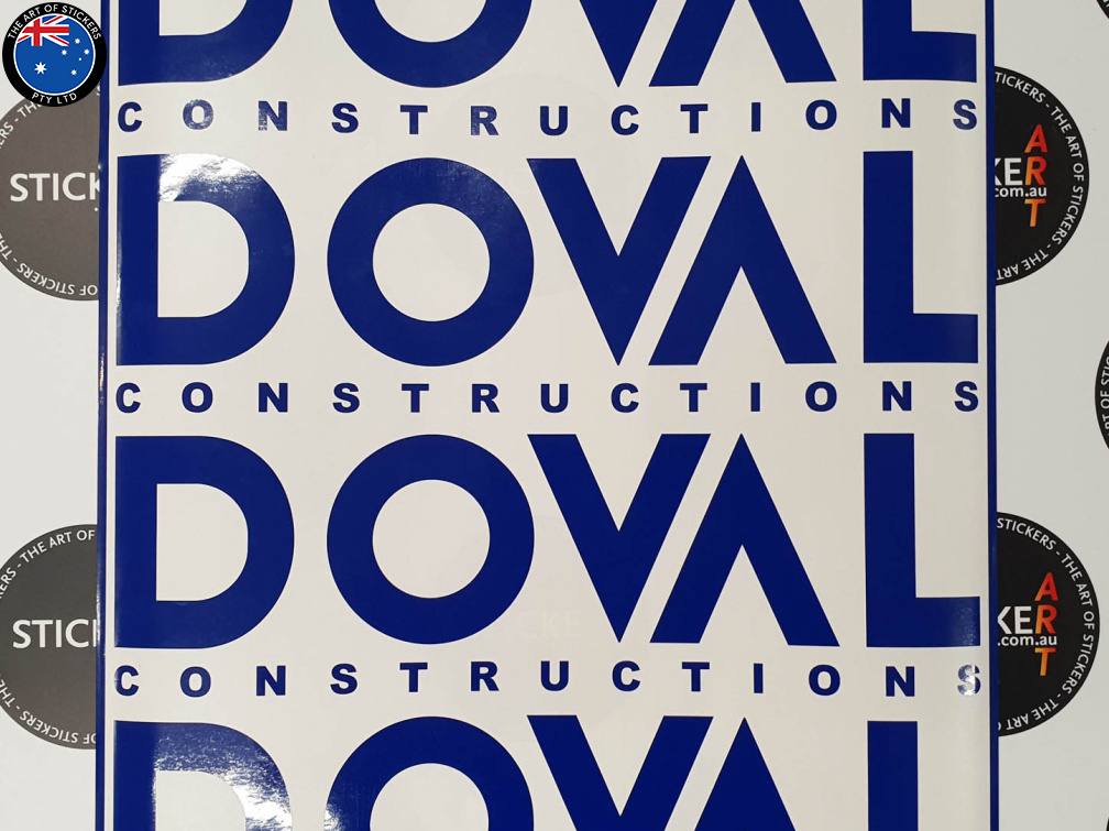 Custom Vinyl Cut Lettering Doval Constructions Business Decals