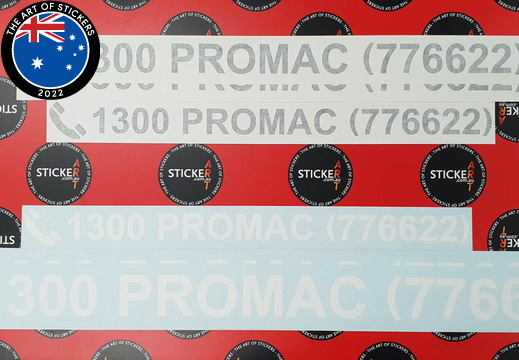 20180404 Custom Vinyl Cut Lettering Promac Phoen Numbers Business Decals