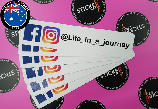 Custom Printed Life in a Journey Facebook Instagram Logos Stickers