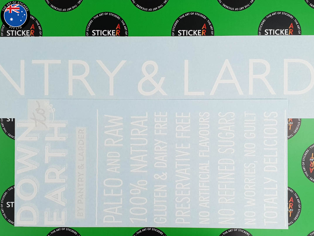 Custom Vinyl Cut Lettering Pantry And Larder Business Decals
