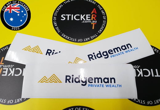 Custom Printed Ridgeman Private Wealth Business Stickers