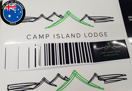 Custom Printed Camp Island Lodge Business Decals