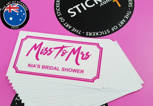 Custom Printed Miss to Mrs Bridal Shower Business Logo Stickers