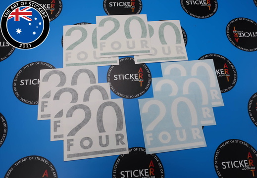 Custom Vinyl Cut 20 Four Layered Lettering Business Stickers
