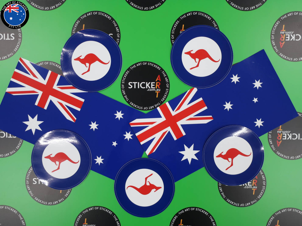 Catalogue Australian Flag Royal Air Force Roundel Printed Stickers