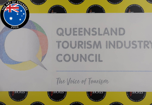 Custom Printed and Vinyl Cut Lettering Queensland Tourism Industry Council Decal