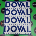 Custom Doval Constructions Vinyl Cut Lettering Decals