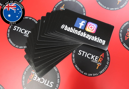 Custom Printed Babinda Kayaking Social Media Business Stickers