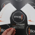 Custom Printed White on Clear ID Supplies Stickers
